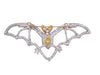 Huge Topaz Rhinestone Halloween Bat Brooch - Vintage Lane Jewelry