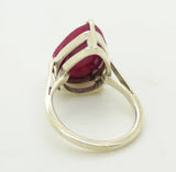 6ct Earth Mined Natural Ruby Sterling Silver Ring, Size 6.5 - Vintage Lane Jewelry