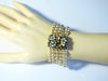 Original by Robert 5 Strand Glass Pearl and Rhinestone Bracelet - Vintage Lane Jewelry