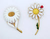 Vintage Assorted Enamel Daisy Flower Pins, 6 Pins - Vintage Lane Jewelry