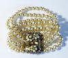 Original by Robert 5 Strand Glass Pearl and Rhinestone Bracelet - Vintage Lane Jewelry