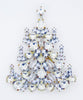 Clear Rhinestone Clear Glass Large Christmas Tree Brooch, - Vintage Lane Jewelry