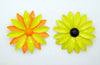 Orange and Yellow Enamel Flower Pins, Signed Art Pin - Vintage Lane Jewelry