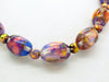 Vintage Venetian Murano Art Deco Opalescent Foil Glass Bead Necklace - Vintage Lane Jewelry