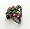 Fancy Tourmaline Sterling Silver Ring - Vintage Lane Jewelry