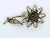 Vintage Schrager Clear Rhinestone Flower Brooch - Vintage Lane Jewelry