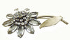 Vintage Schrager Clear Rhinestone Flower Brooch - Vintage Lane Jewelry