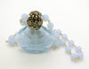 Vintage Czech Glass Lavender Filigree Perfume Bottle Necklace - Vintage Lane Jewelry