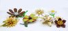 Enamel Flower Lot, 10 pins, Flower Brooches - Vintage Lane Jewelry