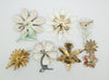 Enamel Flower Lot, 10 pins, Flower Brooches - Vintage Lane Jewelry