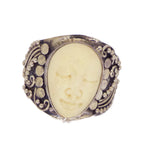Balinese Bone Sterling Silver Ring, Size 6 - Vintage Lane Jewelry