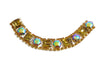 Topaz Vitral Rhinestone Gold Tone Bracelet - Vintage Lane Jewelry