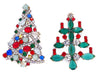 Christmas Tree Rhinestone Pair - Vintage Lane Jewelry