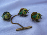Bird Lapel Pins And Tie Pin - Vintage Lane Jewelry