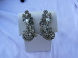 Juliana Crystal Ice Clip Earrings - Vintage Lane Jewelry