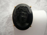 Mourning Cameo Brooch - Vintage Lane Jewelry