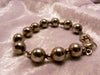 Monet  Silver Bead Bracelet - Vintage Lane Jewelry