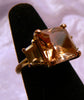 Peach Glass Cocktail Ring - Vintage Lane Jewelry