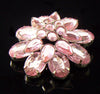 Vintage Juliana Style Pink Layered Brooch - Vintage Lane Jewelry