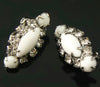 Milk Glass Necklace And Earrings - Vintage Lane Jewelry