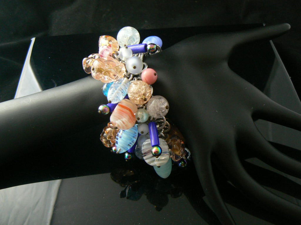 Chunky Glass Bangle Bracelet - Vintage Lane Jewelry