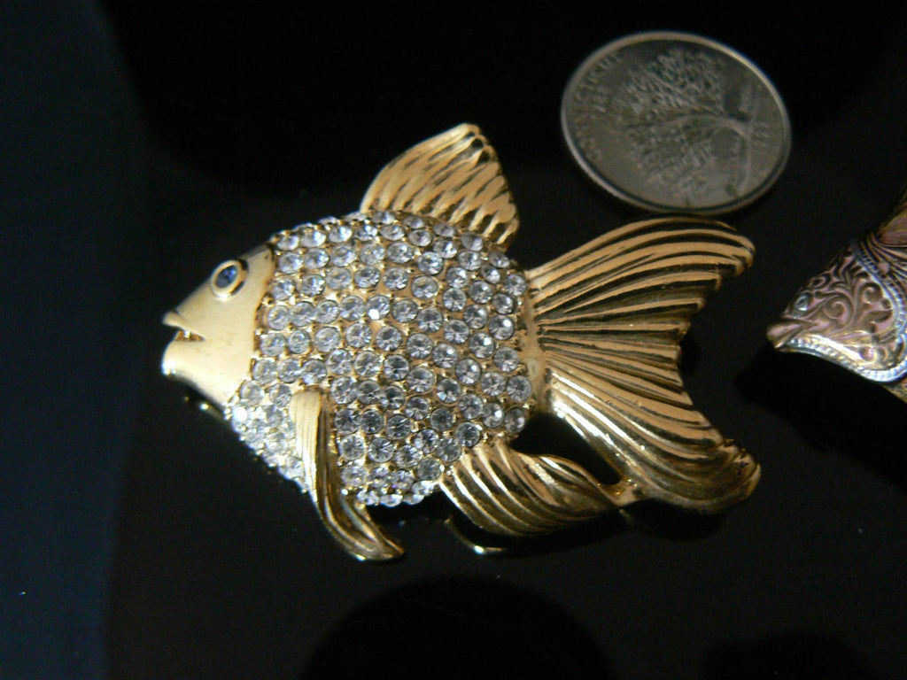 2 Vintage Fish Brooches - Vintage Lane Jewelry