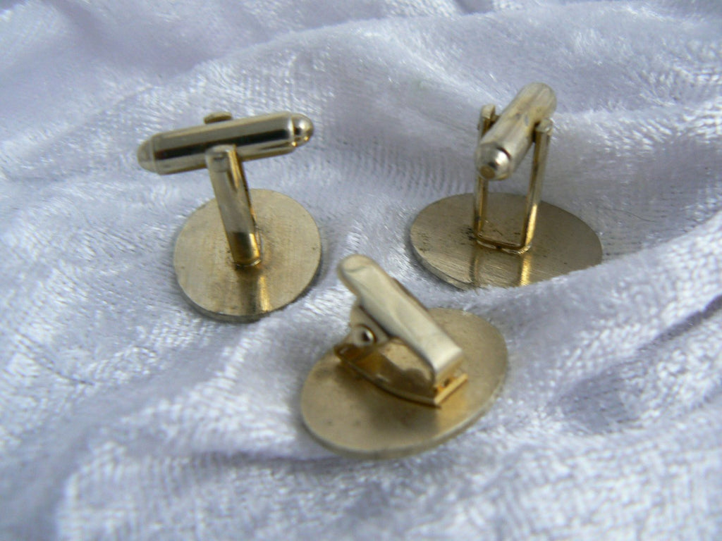 Vintage French Soldier Cufflinks And Tie Tack - Vintage Lane Jewelry