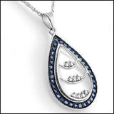 Blue Diamonds Designer Necklace - Vintage Lane Jewelry