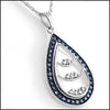 Blue Diamonds Designer Necklace - Vintage Lane Jewelry
