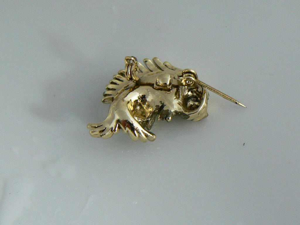 Rhinestone Piranha Brooch - Vintage Lane Jewelry