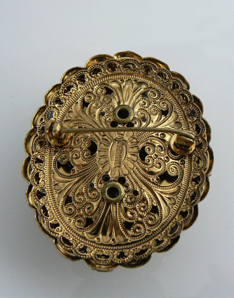 Vintage Renaissance Western Germany Brooch Filigree