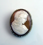Vintage Hand Carved Cameo With Faux Pearl Ring - Vintage Lane Jewelry