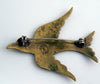 Vintage Copper And Abalone Bird Brooch Signed Taxco Hecho Mexico - Vintage Lane Jewelry