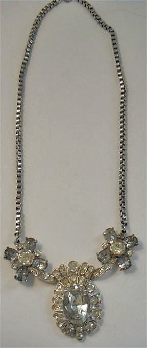 1950's Signed Joseph Weisner Hollywood Necklace - Vintage Lane Jewelry