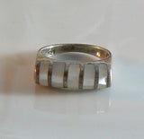 Mexican Sterling Silver And Mop Ring - Vintage Lane Jewelry