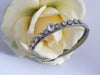 Clear Rhinestone Bangle Designed In Heavy Silver Tone - Vintage Lane Jewelry