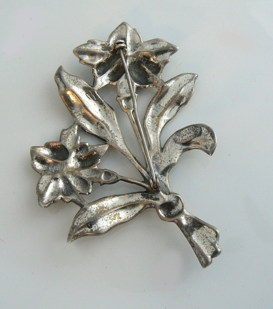 Vintage Danecraft Silver Flower Bouquet - Vintage Lane Jewelry
