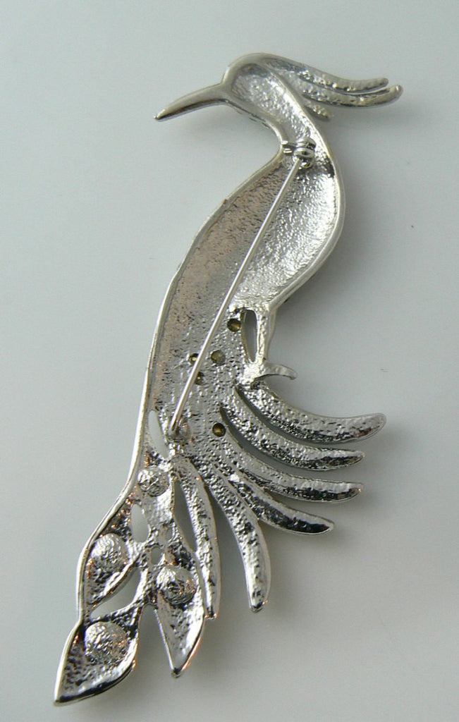 Rhinestone Peacock Book Piece Replica - Vintage Lane Jewelry