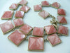 Stunning Strawberry Quartz Pyramid Necklace - Vintage Lane Jewelry