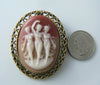 Large Vintage Cameo 3 Graces - Vintage Lane Jewelry