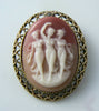 Large Vintage Cameo 3 Graces - Vintage Lane Jewelry