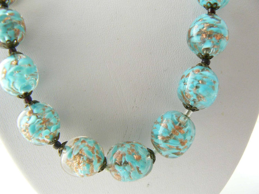 Beautiful Venetian Glass Necklace - Vintage Lane Jewelry