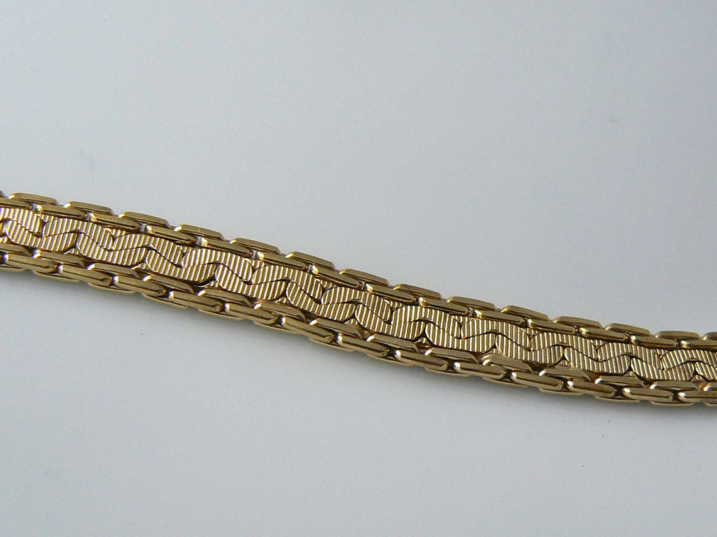 Krementz Herringbone Bracelet - Vintage Lane Jewelry
