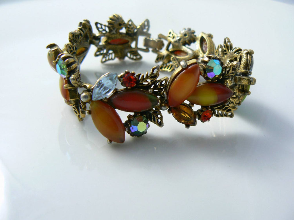Colorful Art Glass Bracelet - Vintage Lane Jewelry