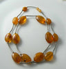 Vintage Greek Lucite Amber Necklace - Vintage Lane Jewelry