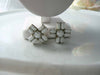 Vintage Milk White Rhinestone Necklace & Earring Set - Vintage Lane Jewelry