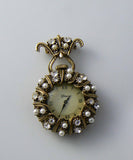 Florenza Clock Pendant Or Brooch - Vintage Lane Jewelry
