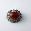 Sterling Glass Brooch - Vintage Lane Jewelry