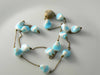 Unique Swirled Pinched Milk Glass Necklace - Vintage Lane Jewelry