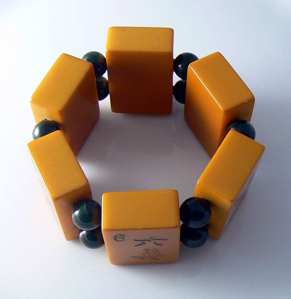 Vintage Bakelite Mah Jong Bracelet - Vintage Lane Jewelry